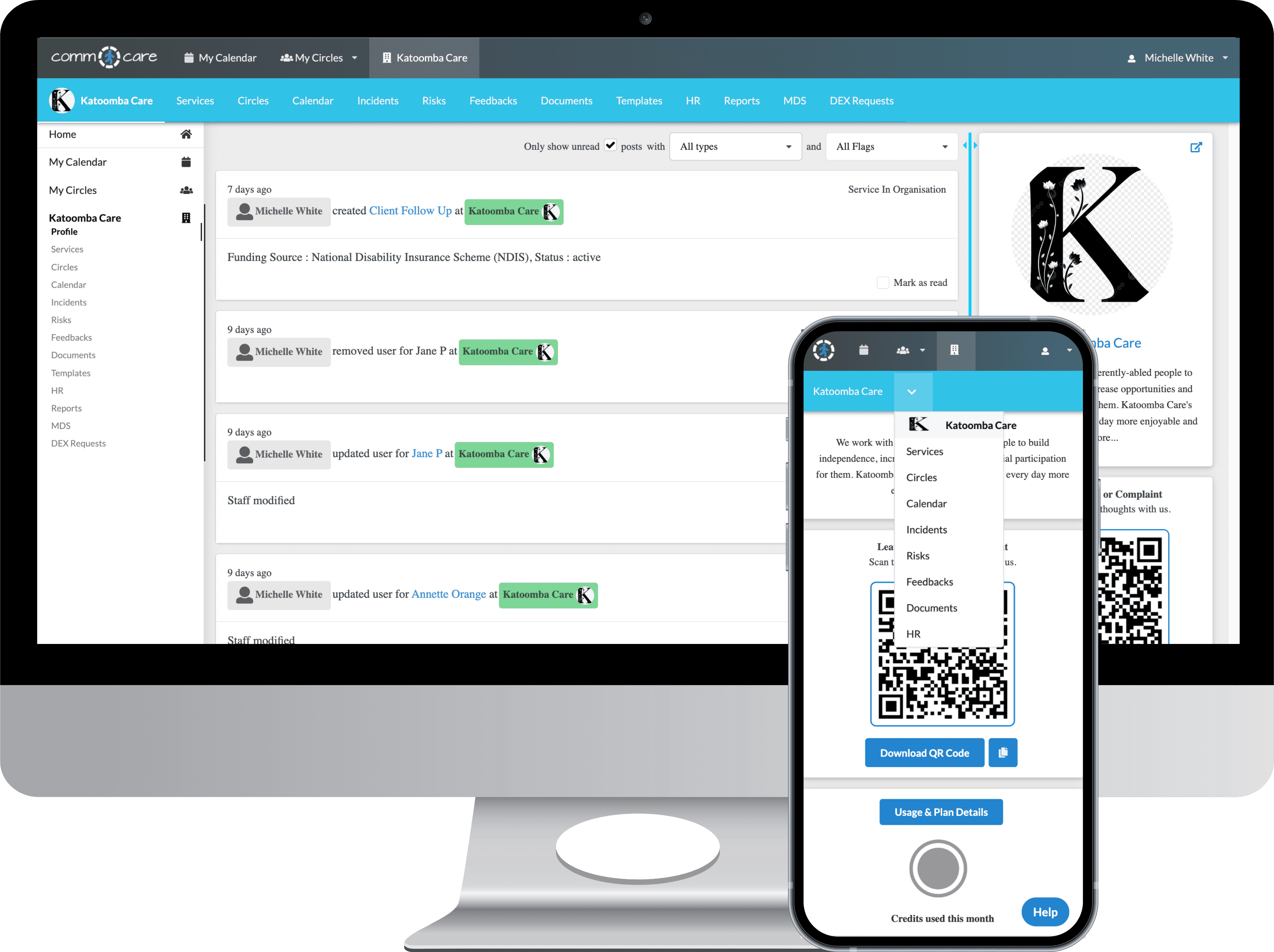 Pnyx NDIS software on desktop and mobile