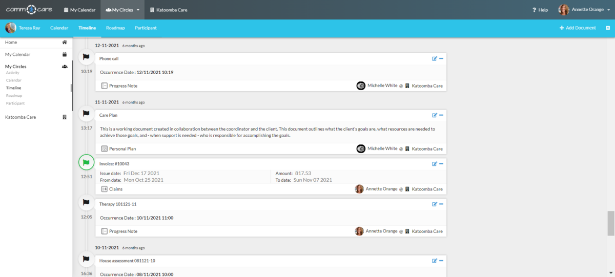 Ensure all progress notes are up-to-date for Audit purposes on Comm.care