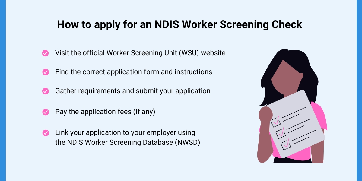 How to apply for an NDIS Worker Screening Check